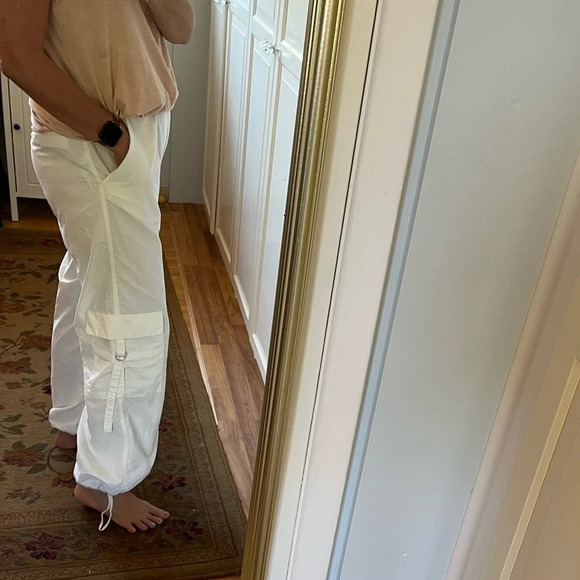 Zara Parachute cargo white pants  size small - Picture 3 of 16